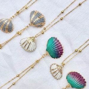 Gold-dipped Shell Necklace